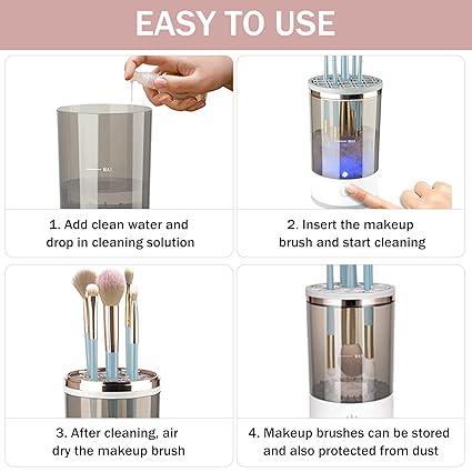 3 In 1 Electric Makeup Brush Cleaner