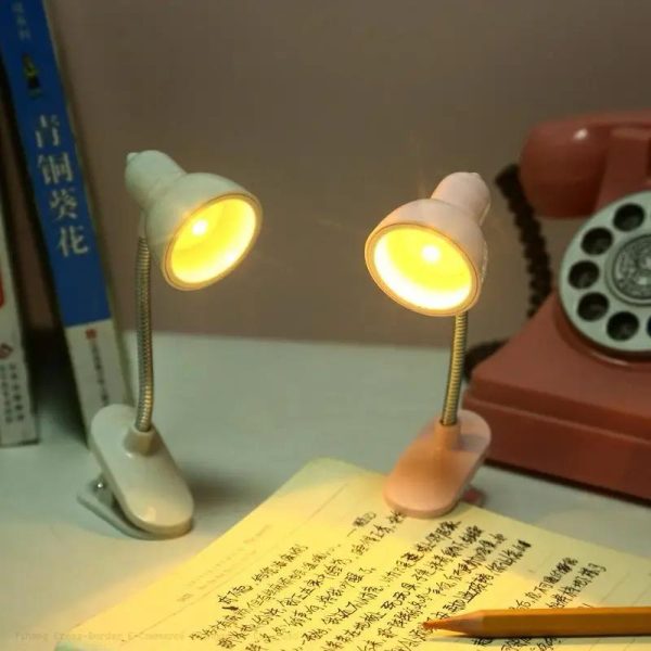 Mini Book Light With Clip Portable Led Reading Lamp Travel Bedroom Night Light Night (random Color)