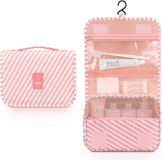 Travel Makeup Cosmetic Organizer Bag(only Pink)